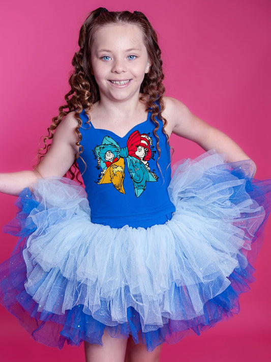 Dr Seuss coquette bow  Bamboo tutu set