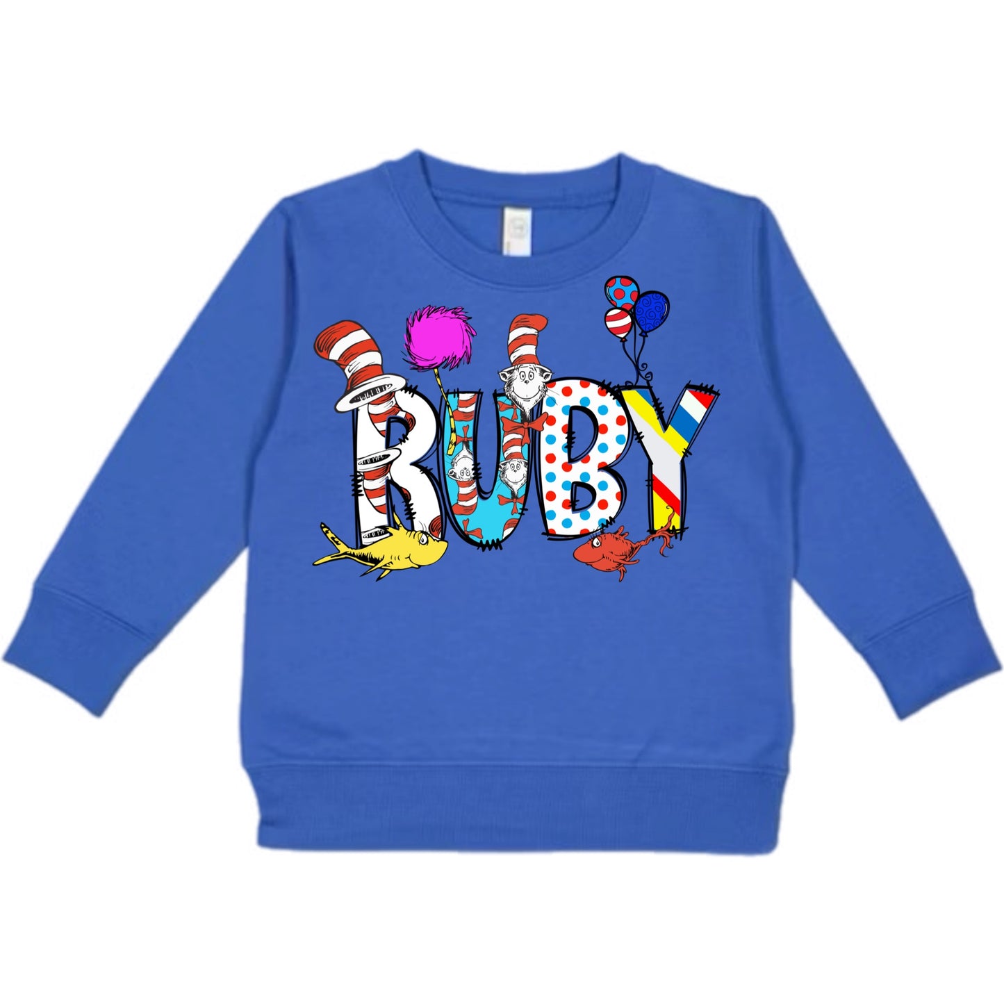 Dr Seuss custom name pullover