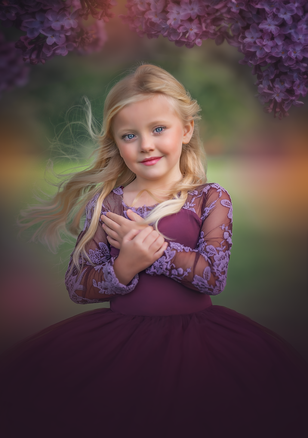 Plum lace soft tulle tutu Leo
