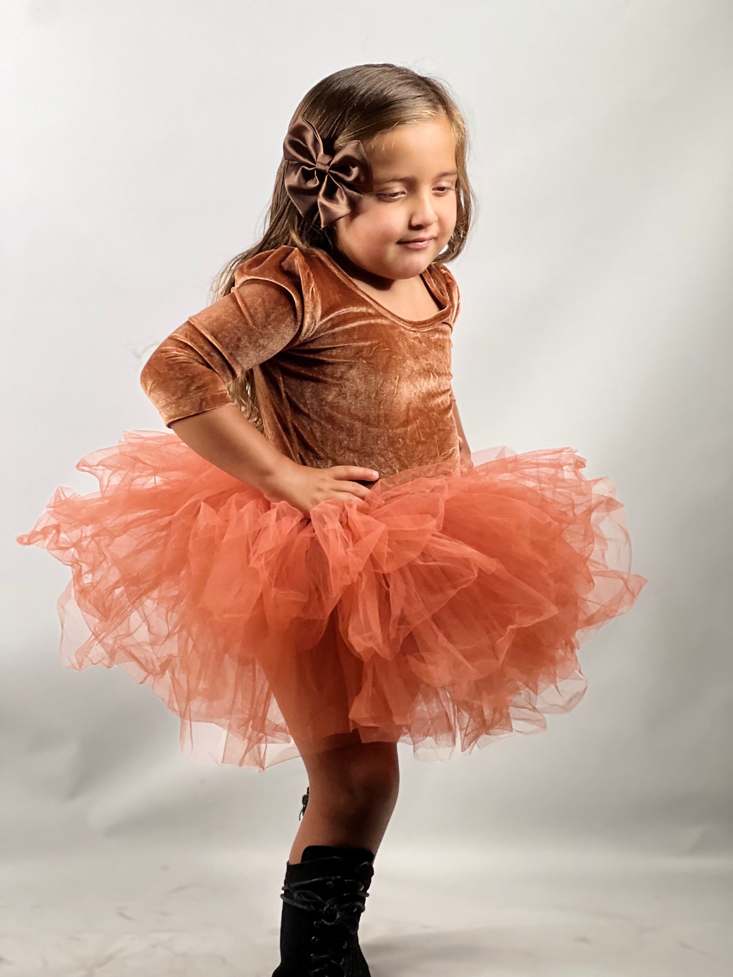 Velvet Rust tutu leotard