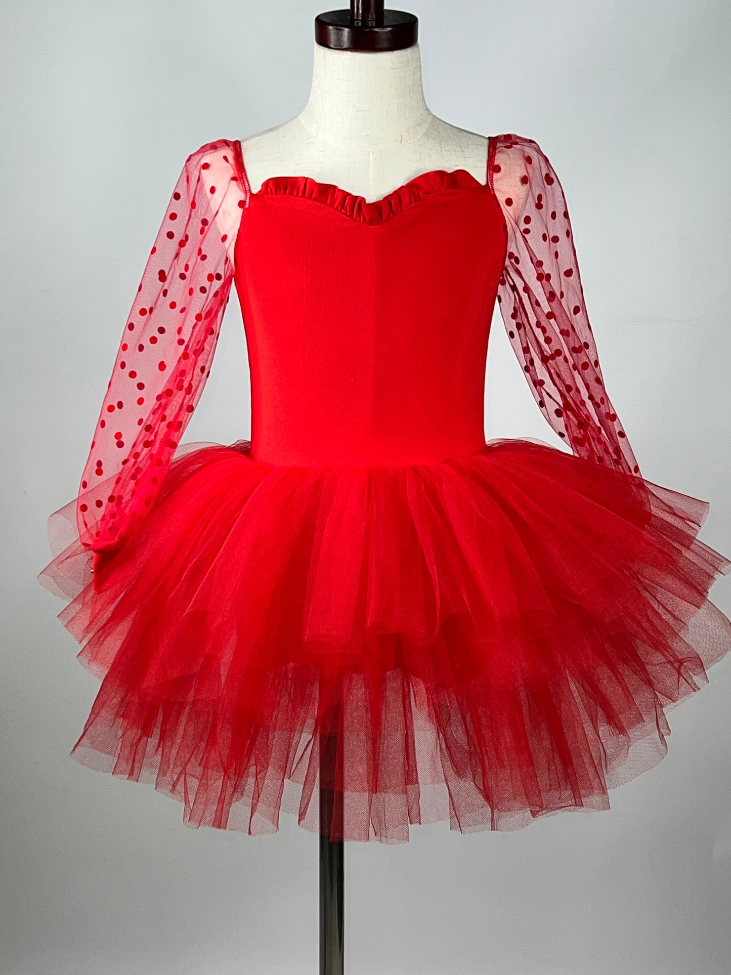 Red sheer sleeves