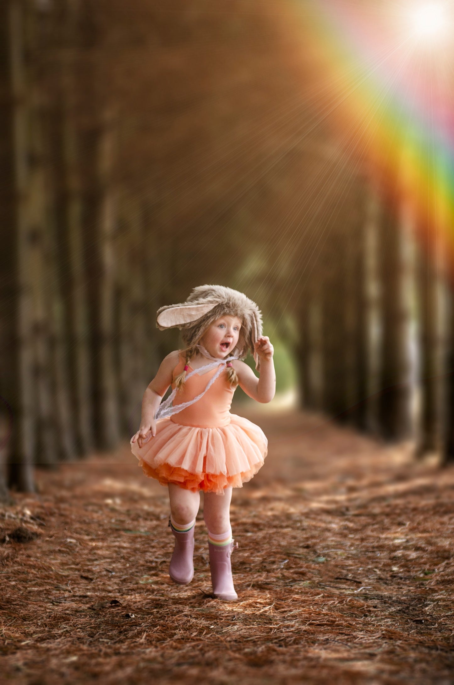 orange pastel ombré soft tulle tutu leotard