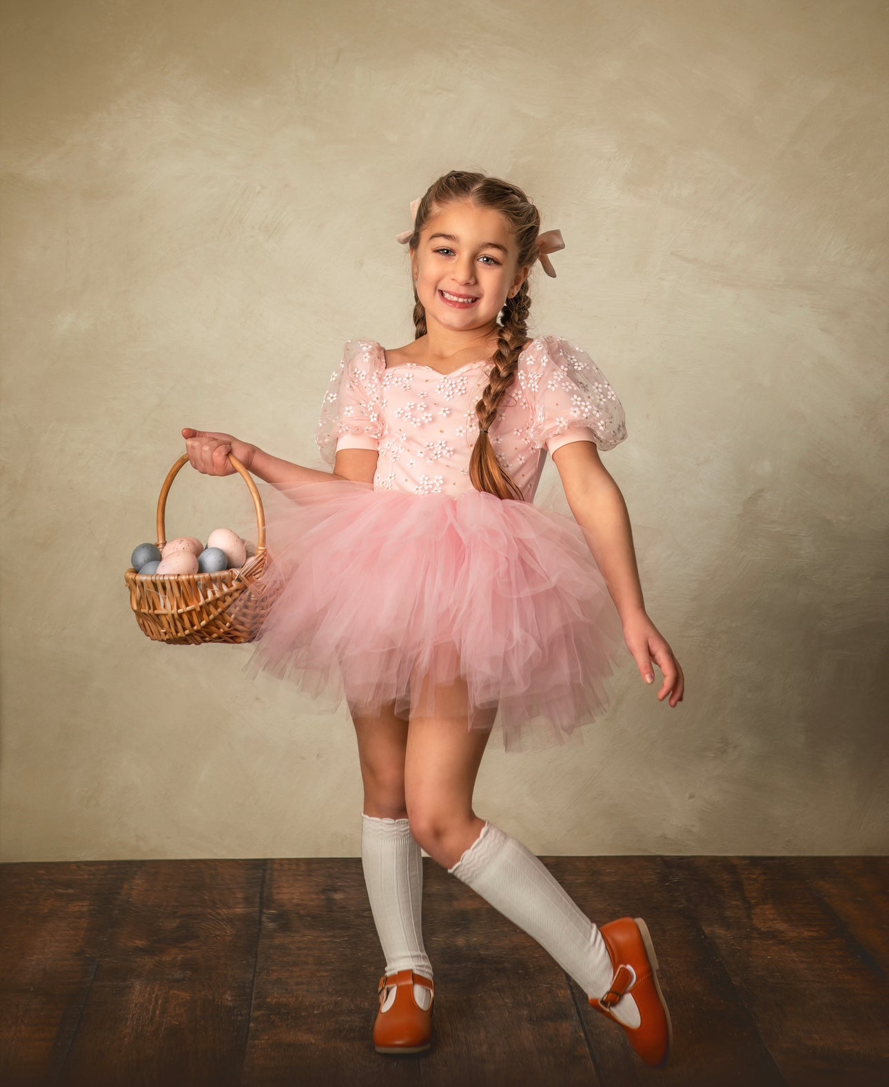 Spring floral pink Ombré extra fluffy sweetheart tutu leotard