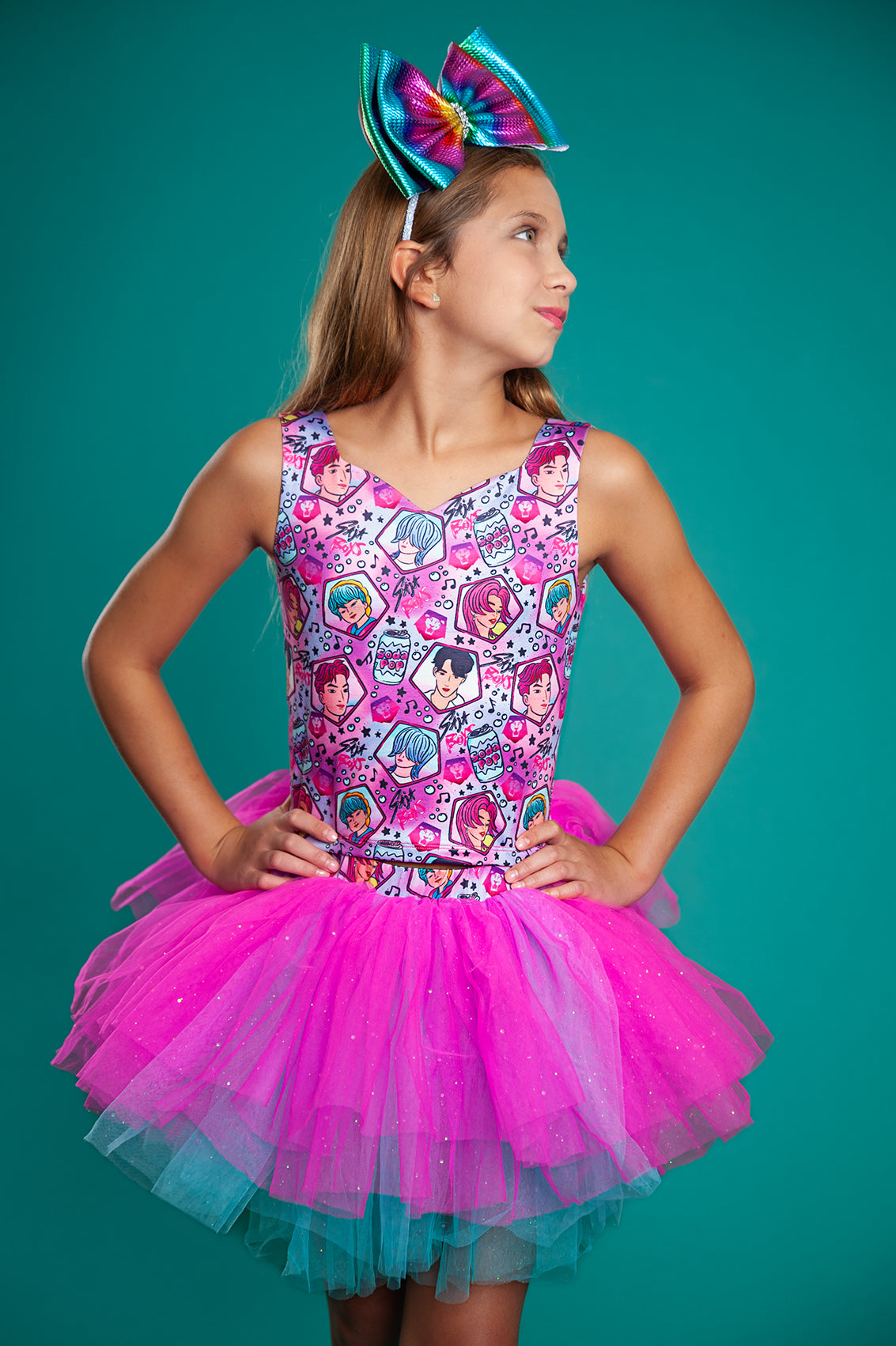 K pop soda pop tutu two piece set bamboo