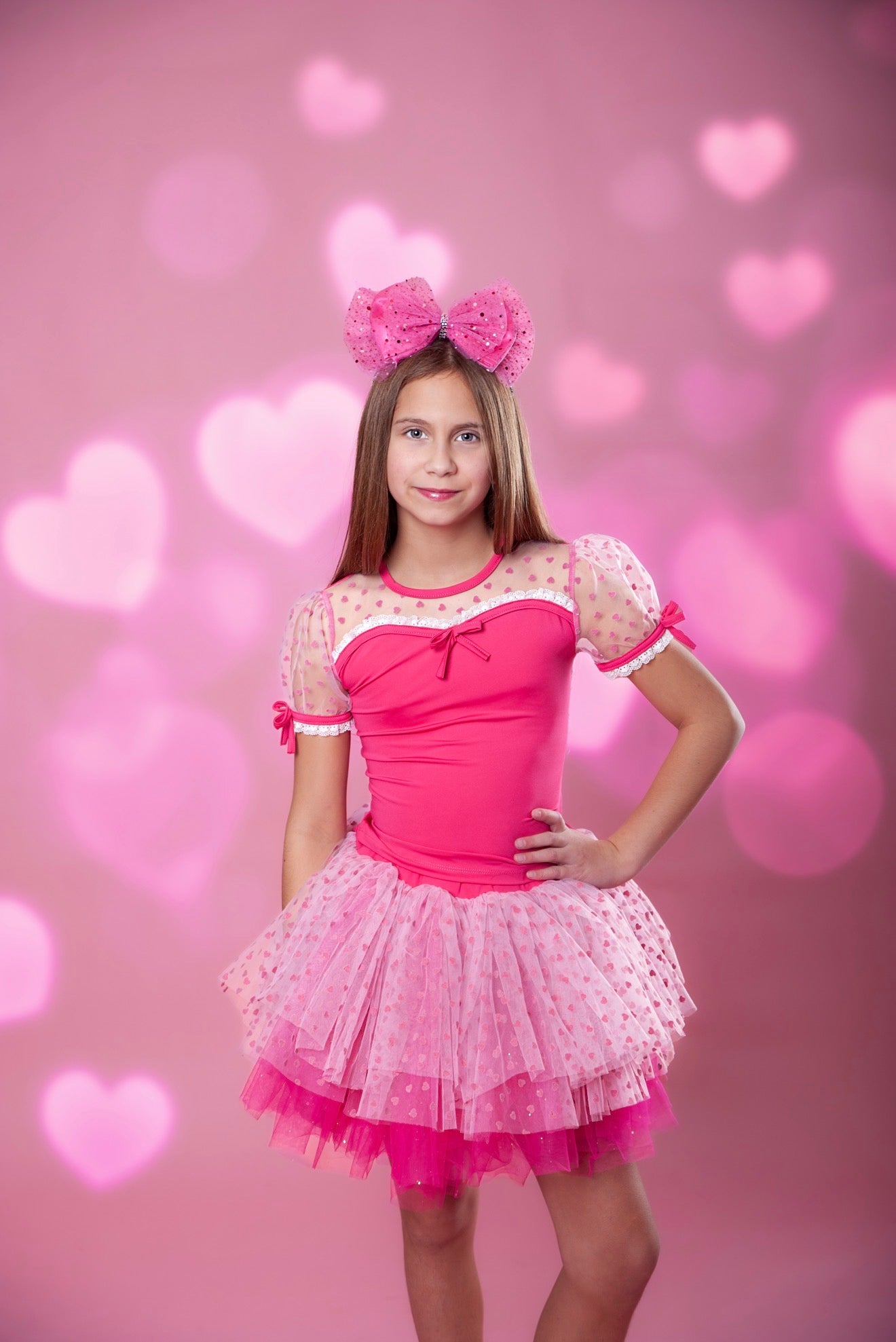 Heart open back tutu set