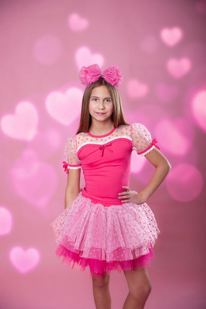 Heart open back tutu set