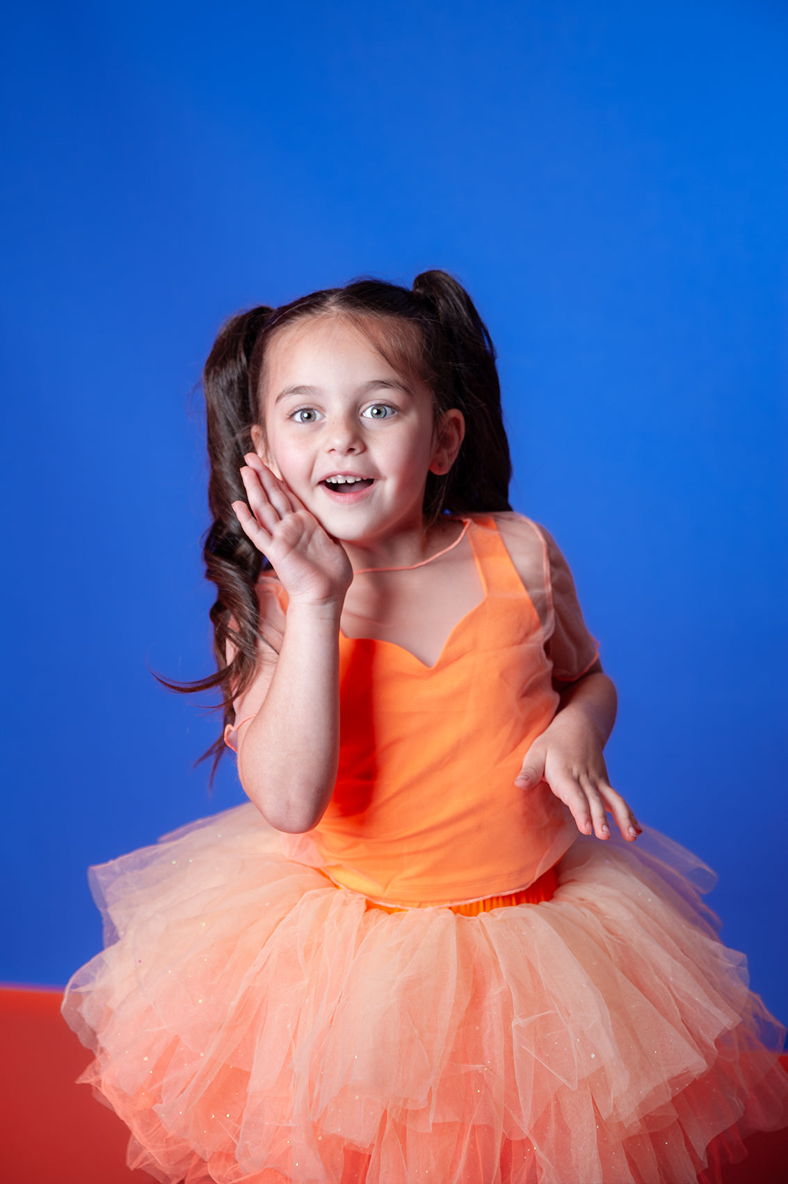 Orange two piece bamboo tutu set