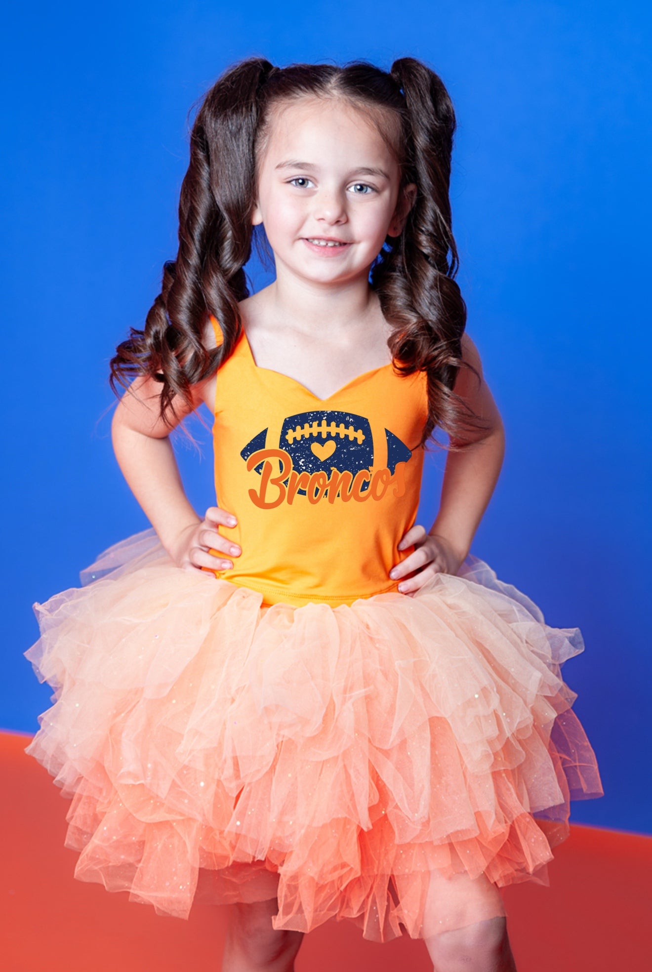 Broncos two piece tutu set full coverage (select your design and tutu)