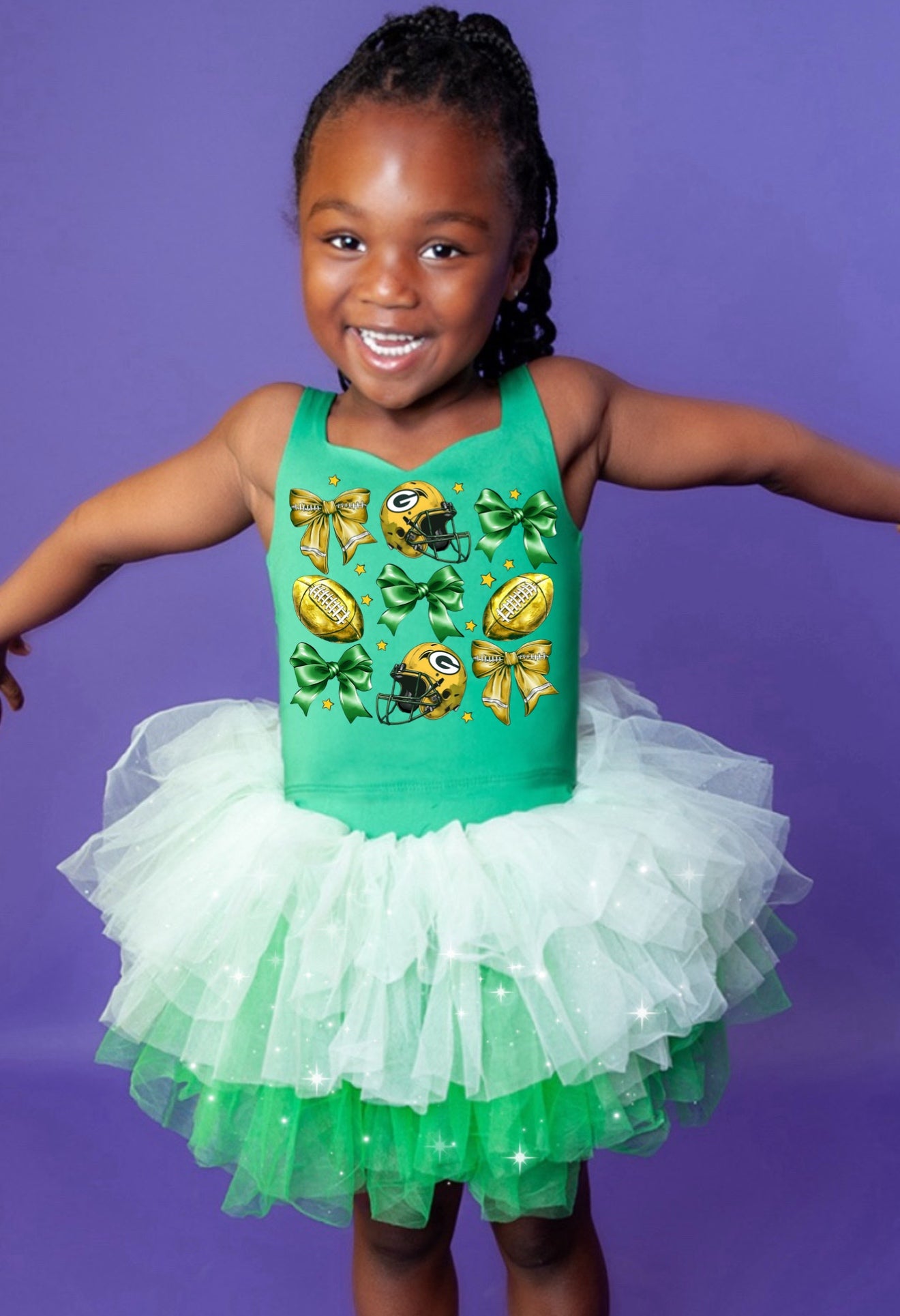 Packers two piece tutu set full coverage (select your design and tutu)