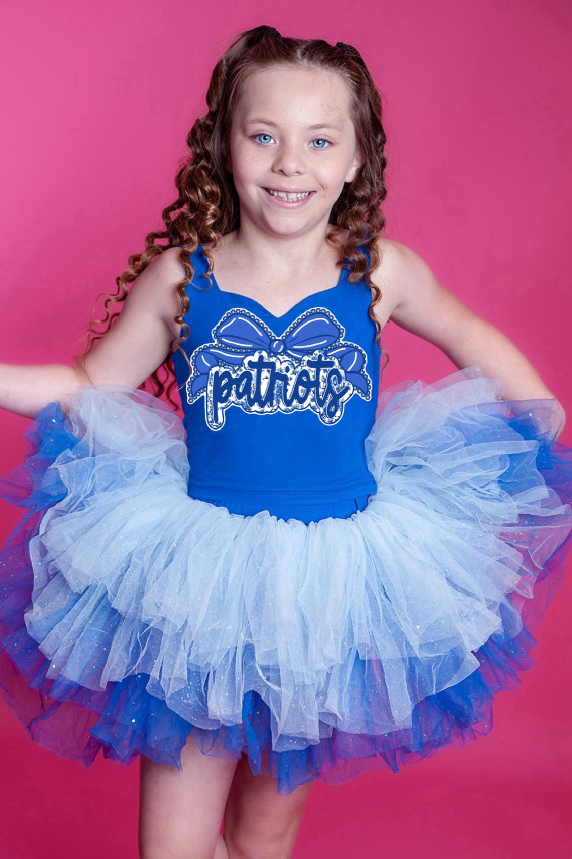 Patriots two piece tutu set full coverage (select your design and tutu)