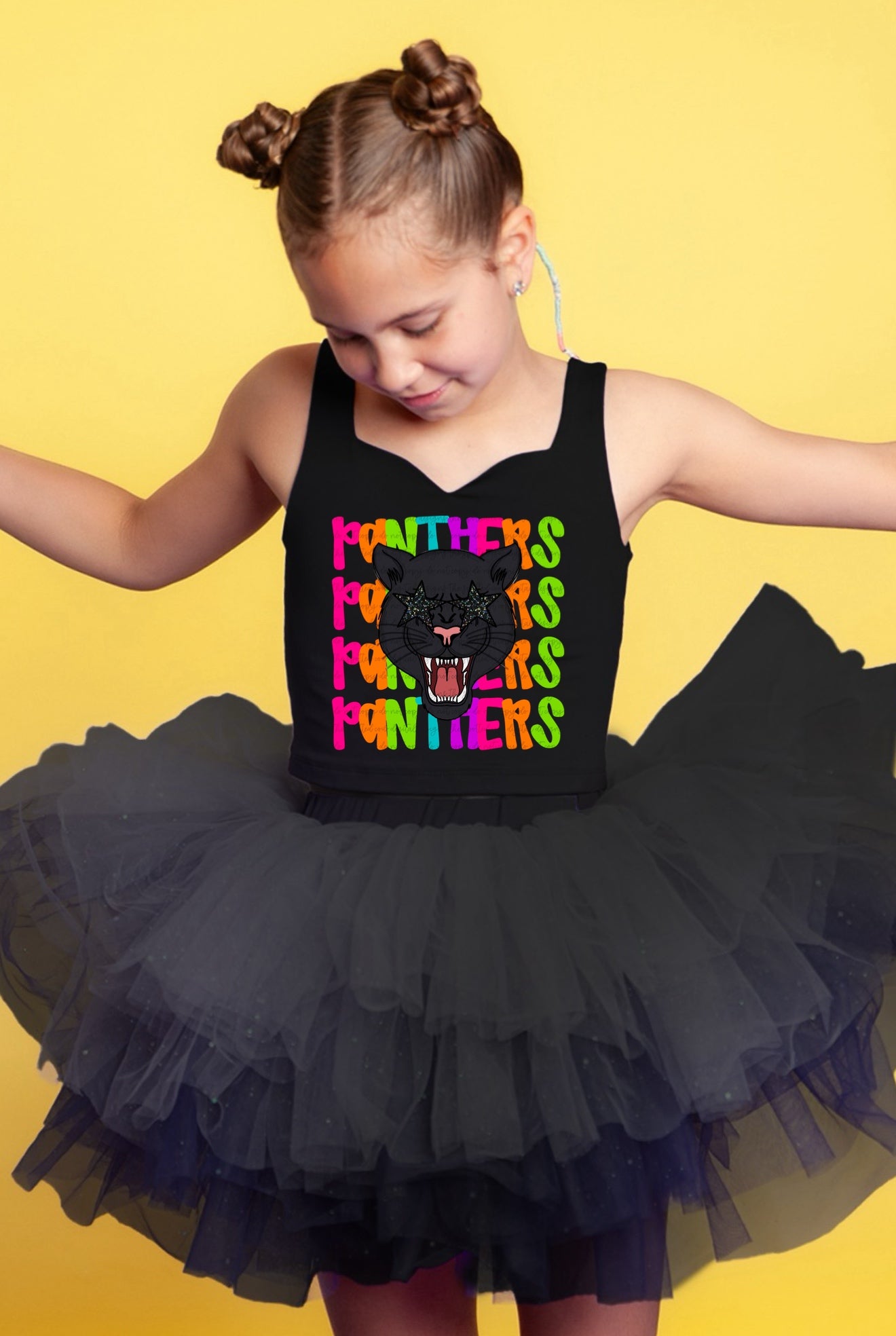 Panthers two piece tutu set full coverage (select your design and tutu)
