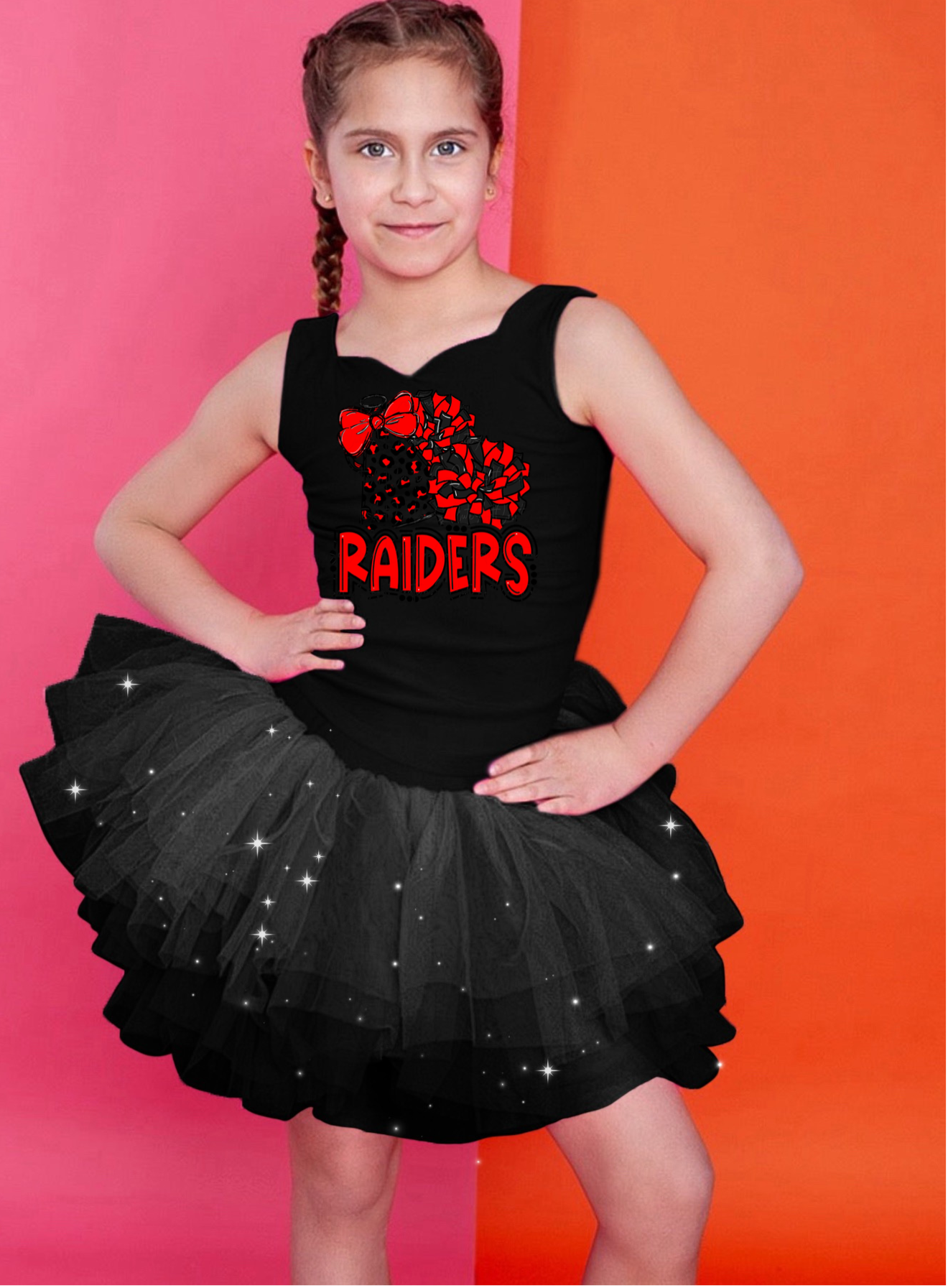 Raiders two piece tutu set full coverage (select your design and tutu)