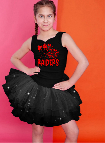 Raiders two piece tutu set full coverage (select your design and tutu)