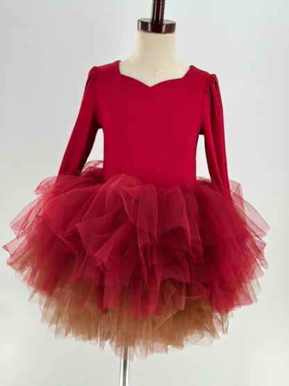 Wine ombré soft tulle tutu Leo