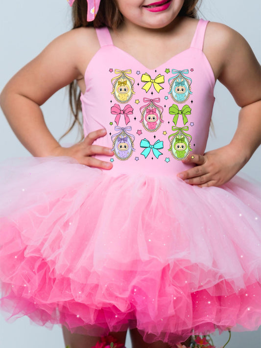 Labubu coquette light pink tutu one piece