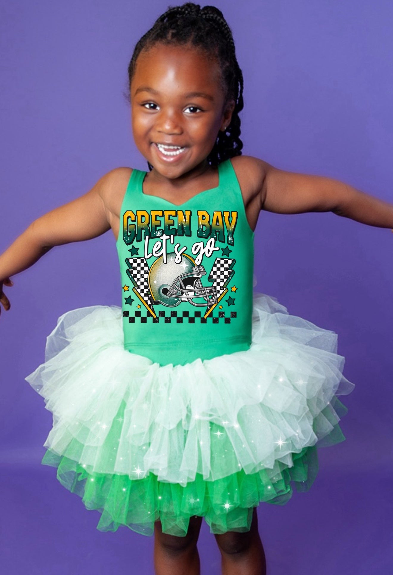 Packers two piece tutu set full coverage (select your design and tutu)