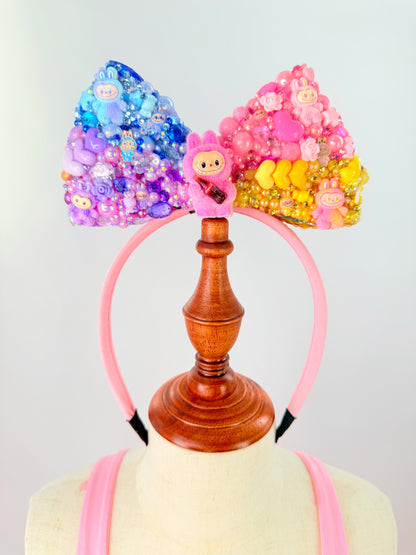 Gemmed ears headband or bow