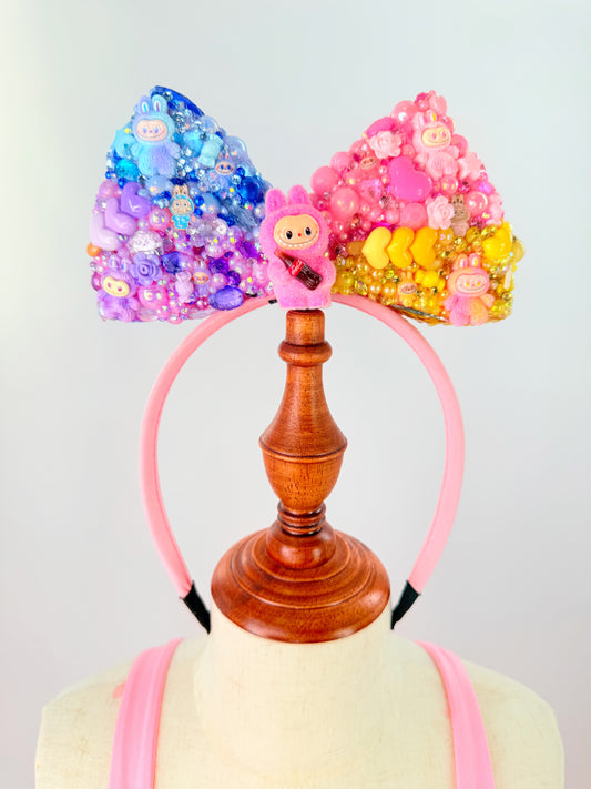 Gemmed ears headband or bow