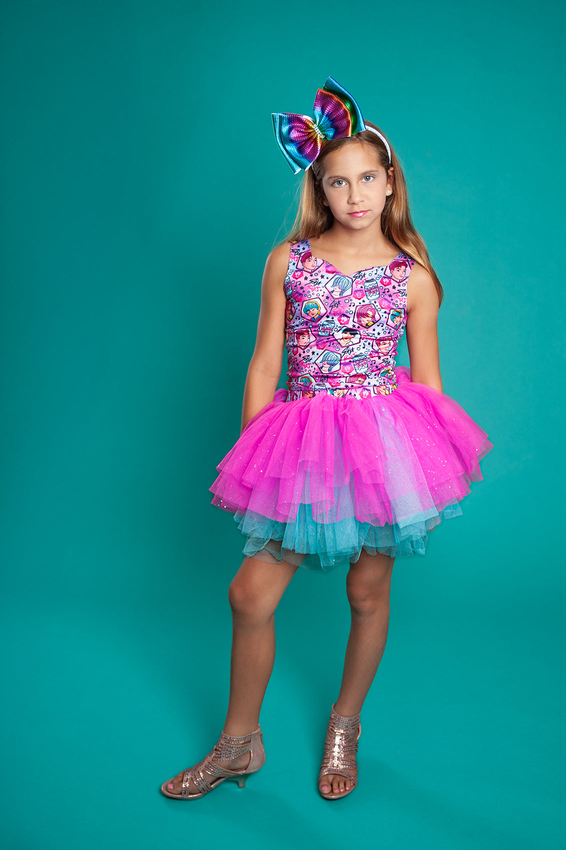 K pop soda pop tutu two piece set bamboo