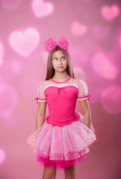 Heart open back tutu set