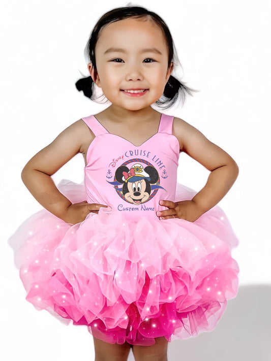 Pink Cruise one piece tutu leo rhinestoned tutu (many options)