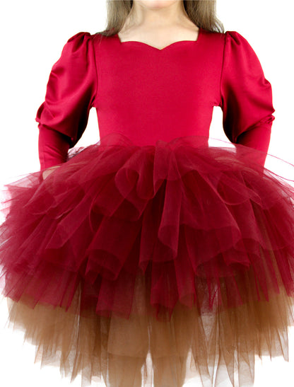 Wine ombré soft tulle tutu Leo