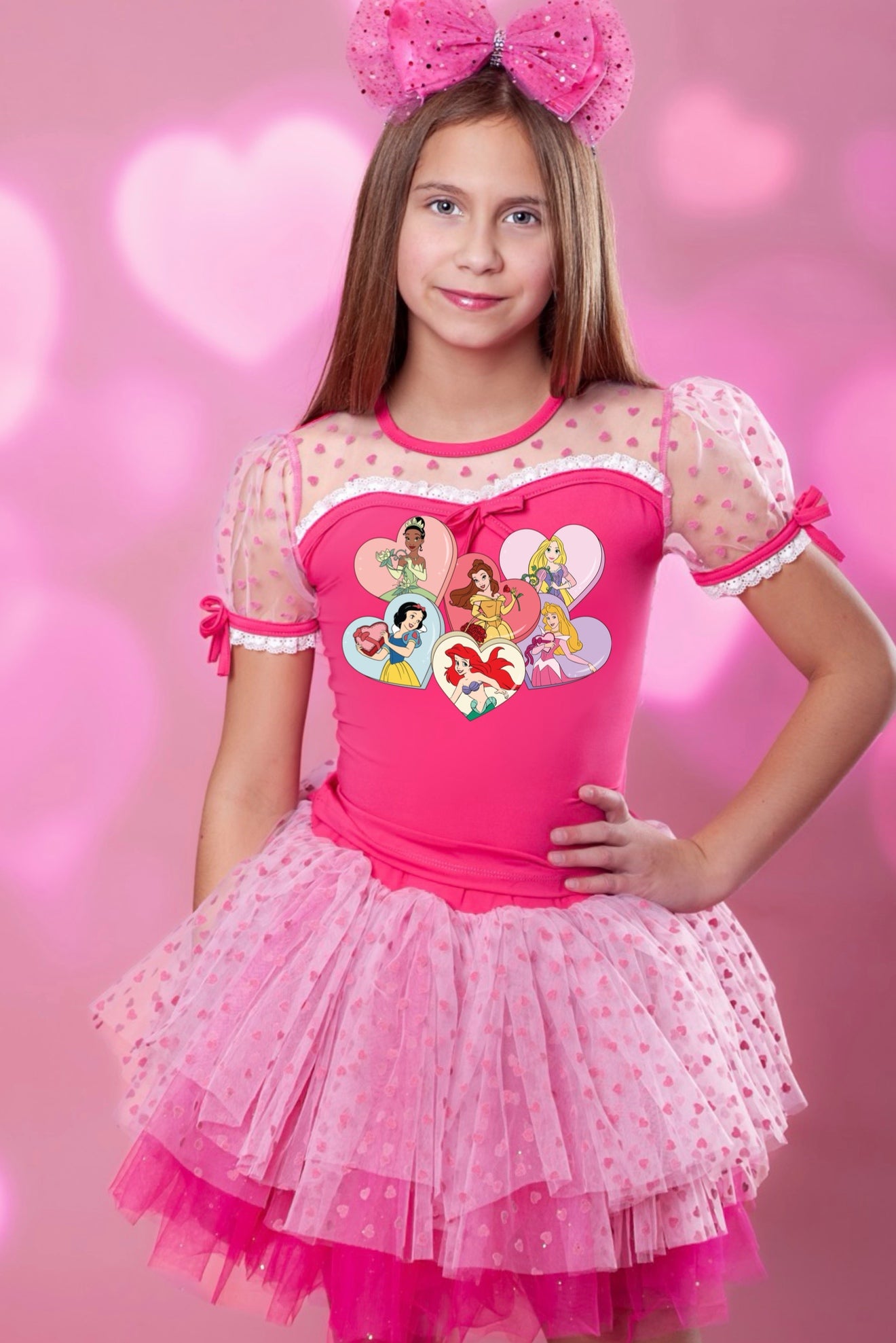 Heart princesses tutu set