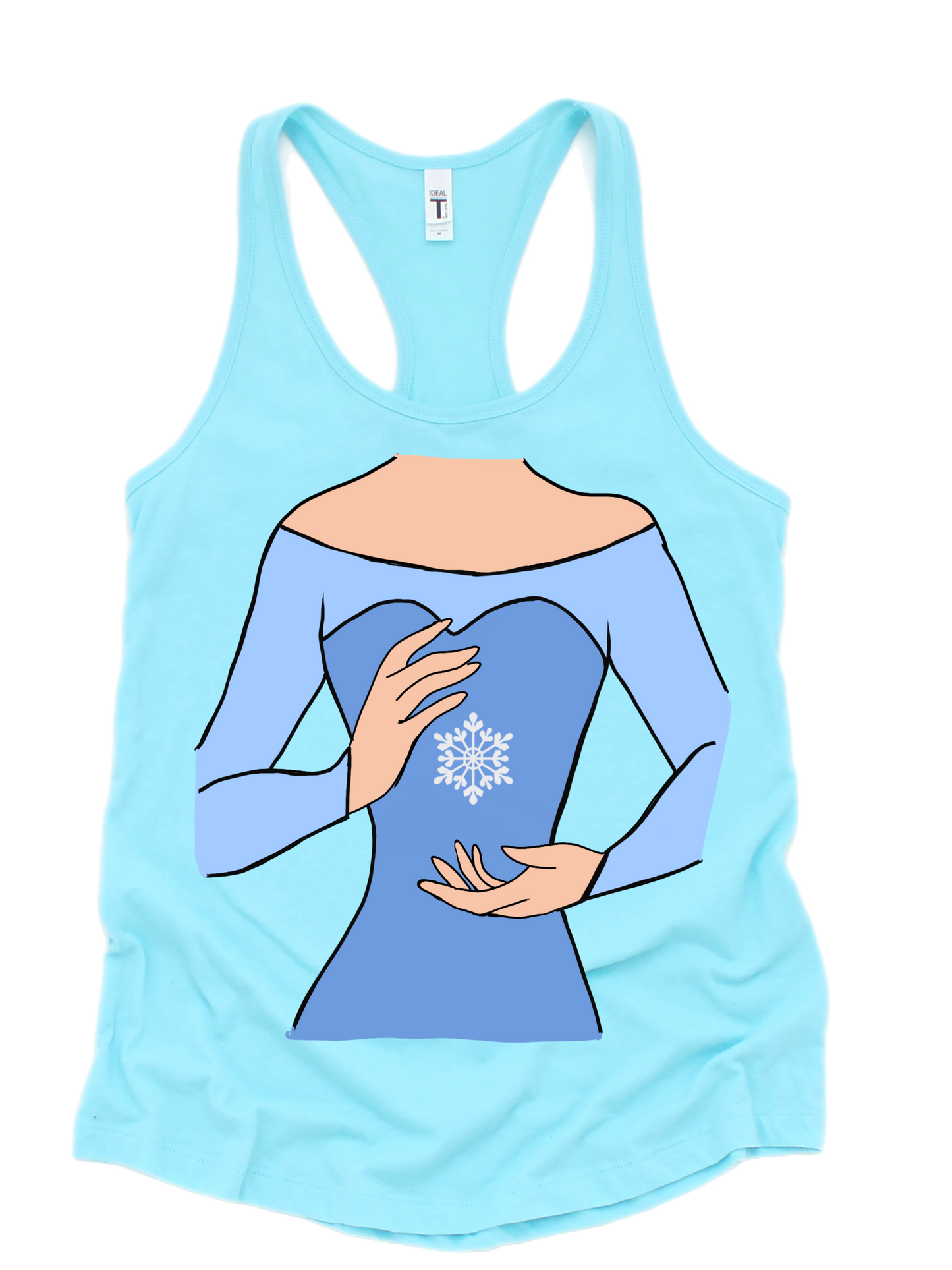 Elsa princess body Mom Tank