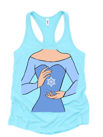 Elsa princess body Mom Tank