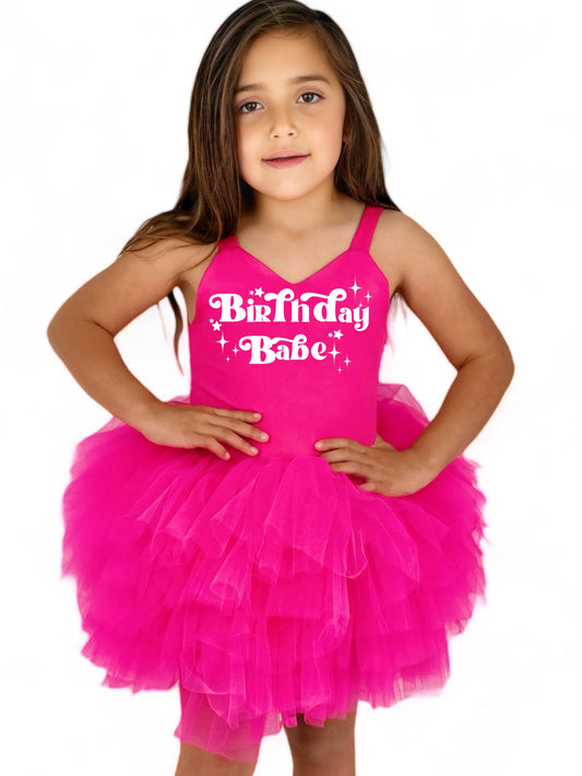 Birthday girl Hot pink Soft Tulle