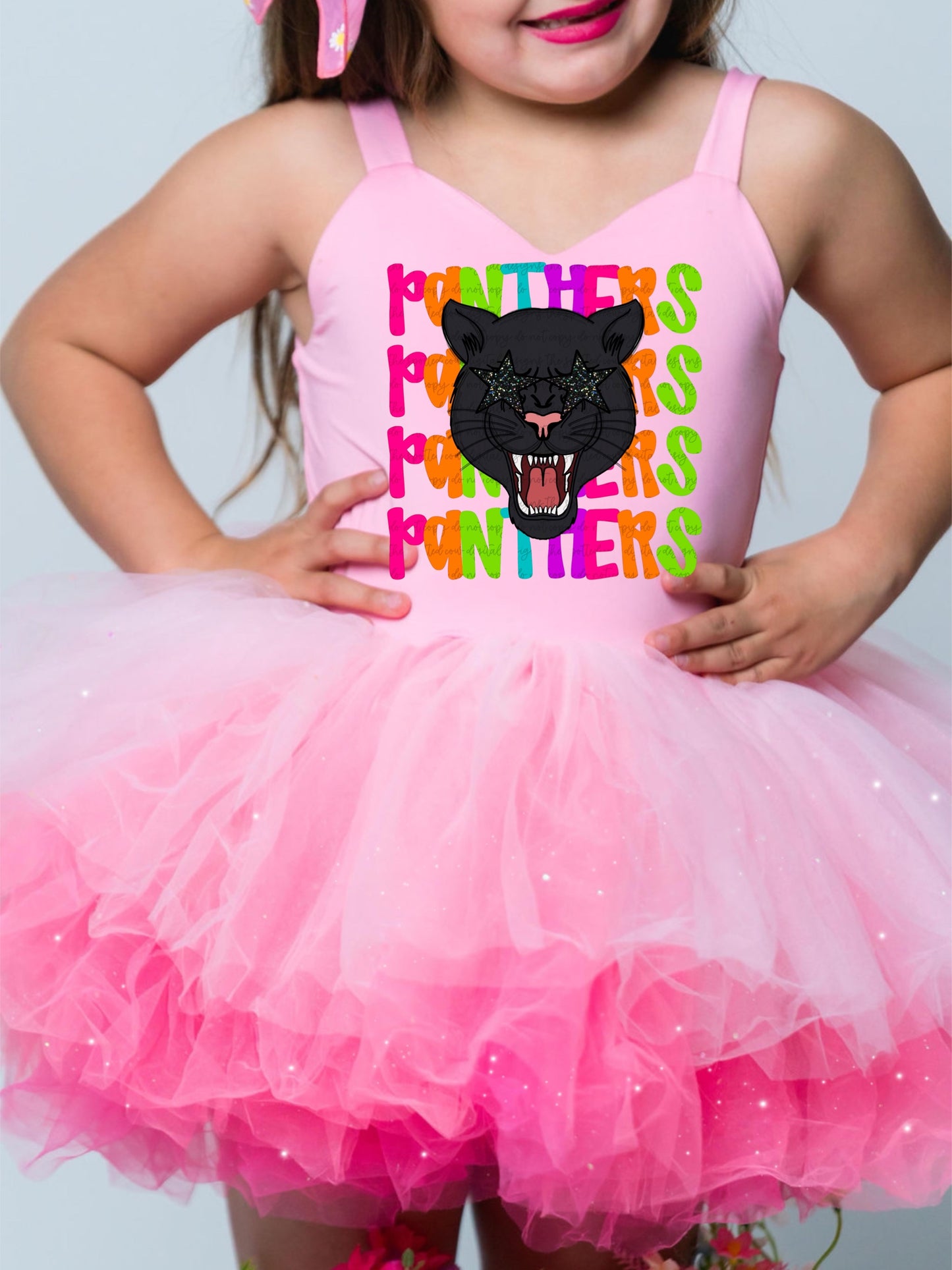 Panthers two piece tutu set full coverage (select your design and tutu)