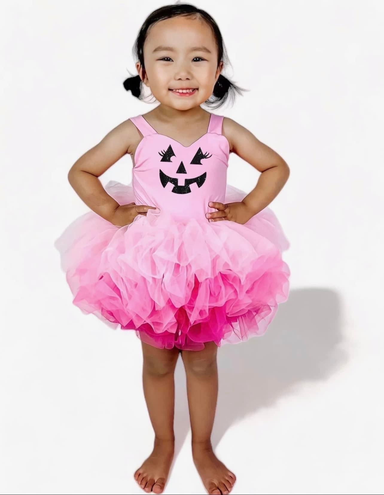 Light pink pumpkin tutu leotard