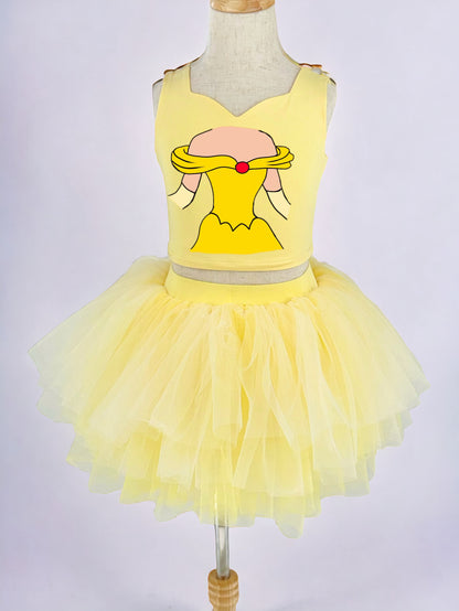 Beauty Body two piece tutu set Bamboo yellow