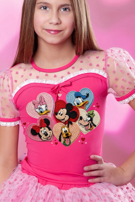 Mickey and friends heart tutu set