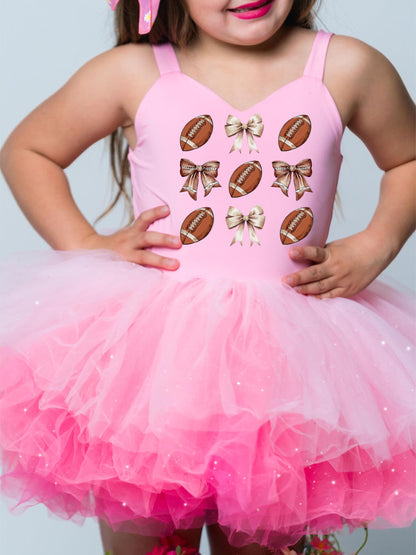 Football two piece tutu set full coverage or one piece (select your design and tutu)