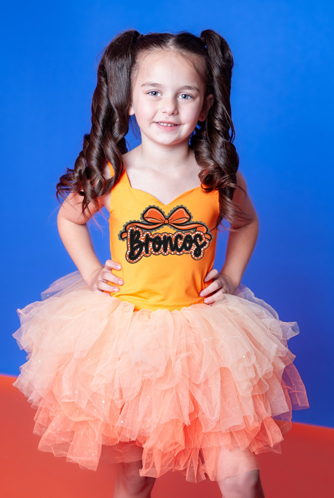 Broncos two piece tutu set full coverage (select your design and tutu)