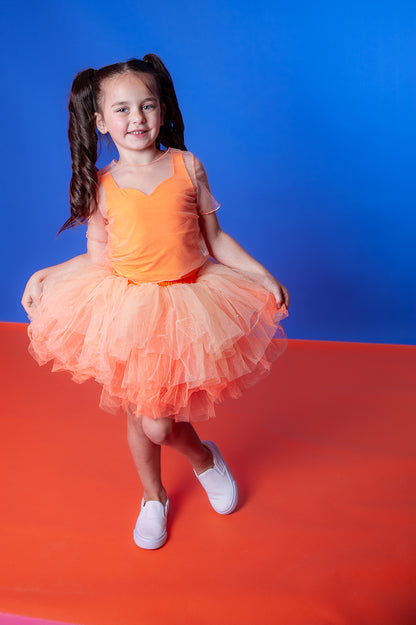 Orange two piece bamboo tutu set