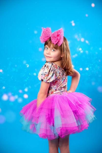 Princess puff sleeve two piece set