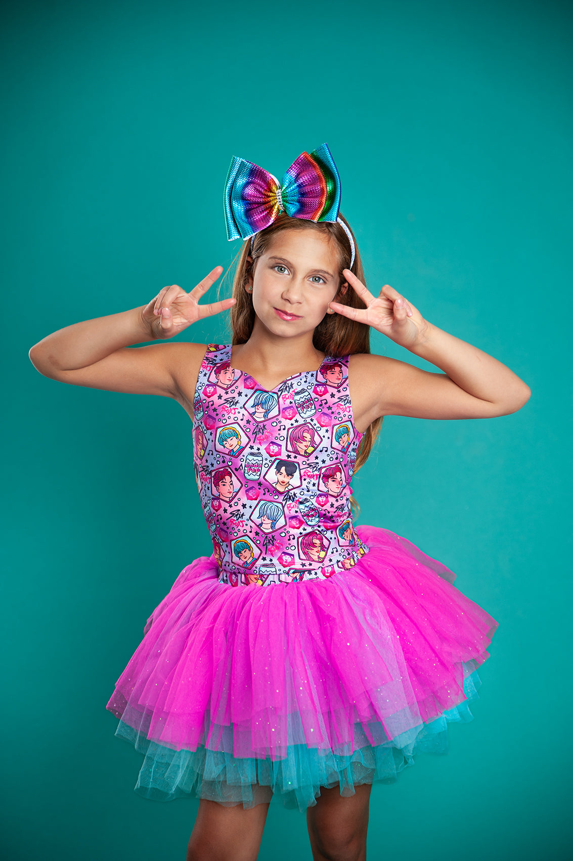 K pop soda pop tutu two piece set bamboo