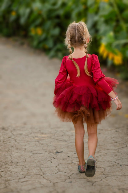 Wine ombré soft tulle tutu Leo