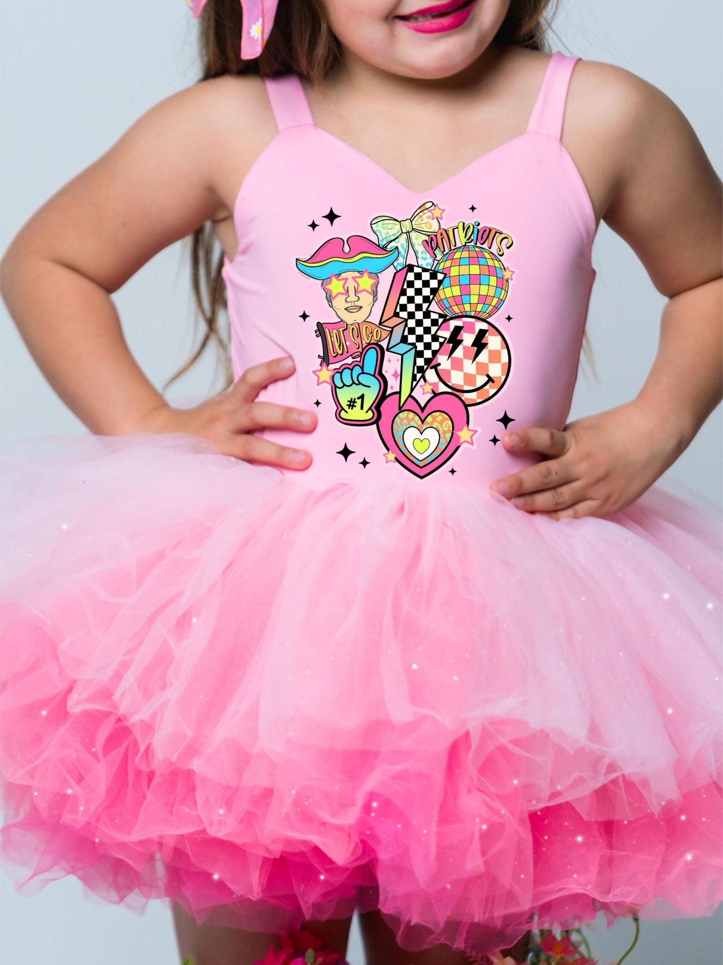 Patriots two piece tutu set full coverage (select your design and tutu)
