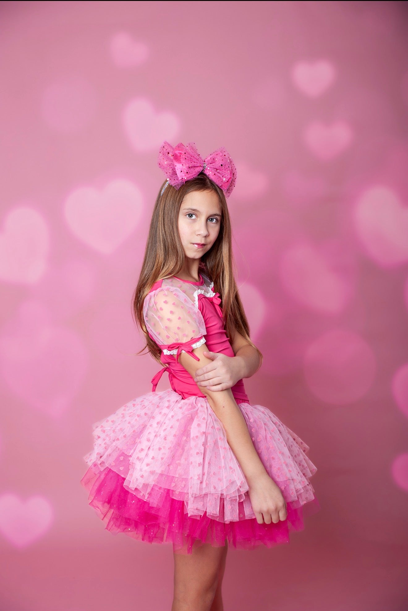 Heart open back tutu set