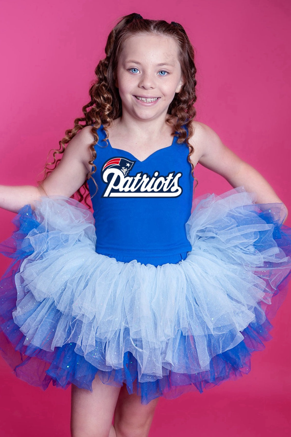 Patriots two piece tutu set full coverage (select your design and tutu)
