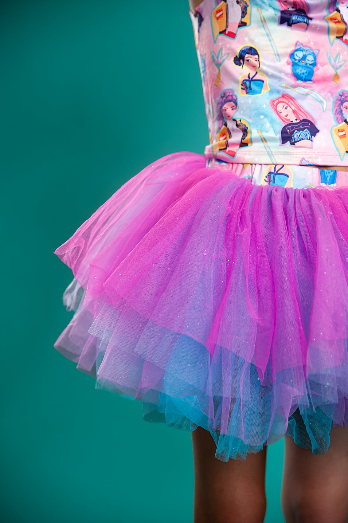 K pop tutu two piece set bamboo