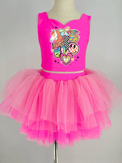 Broncos two piece tutu set full coverage (select your design and tutu)