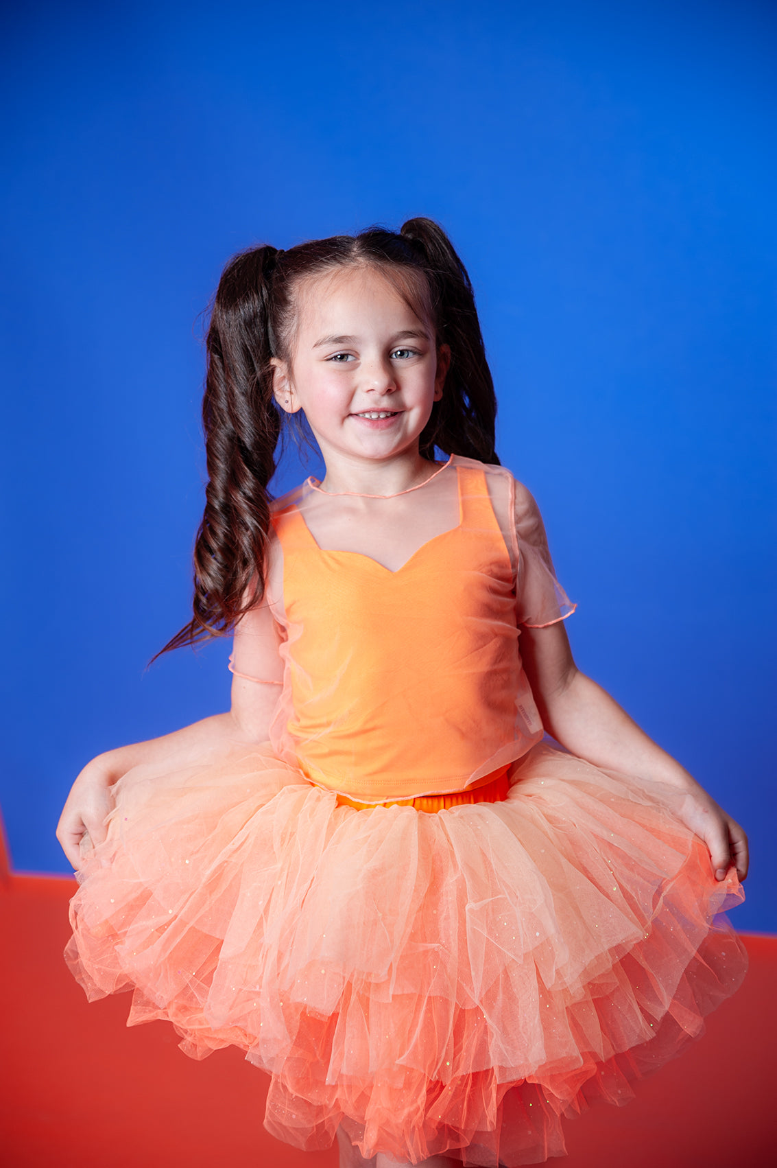 Orange two piece bamboo tutu set
