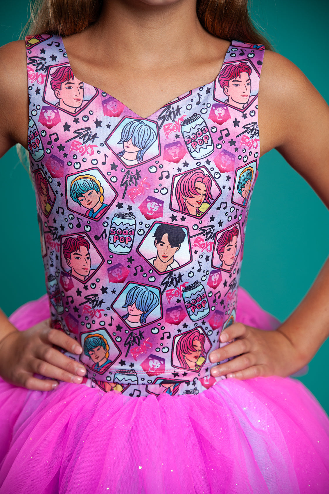K pop soda pop tutu two piece set bamboo