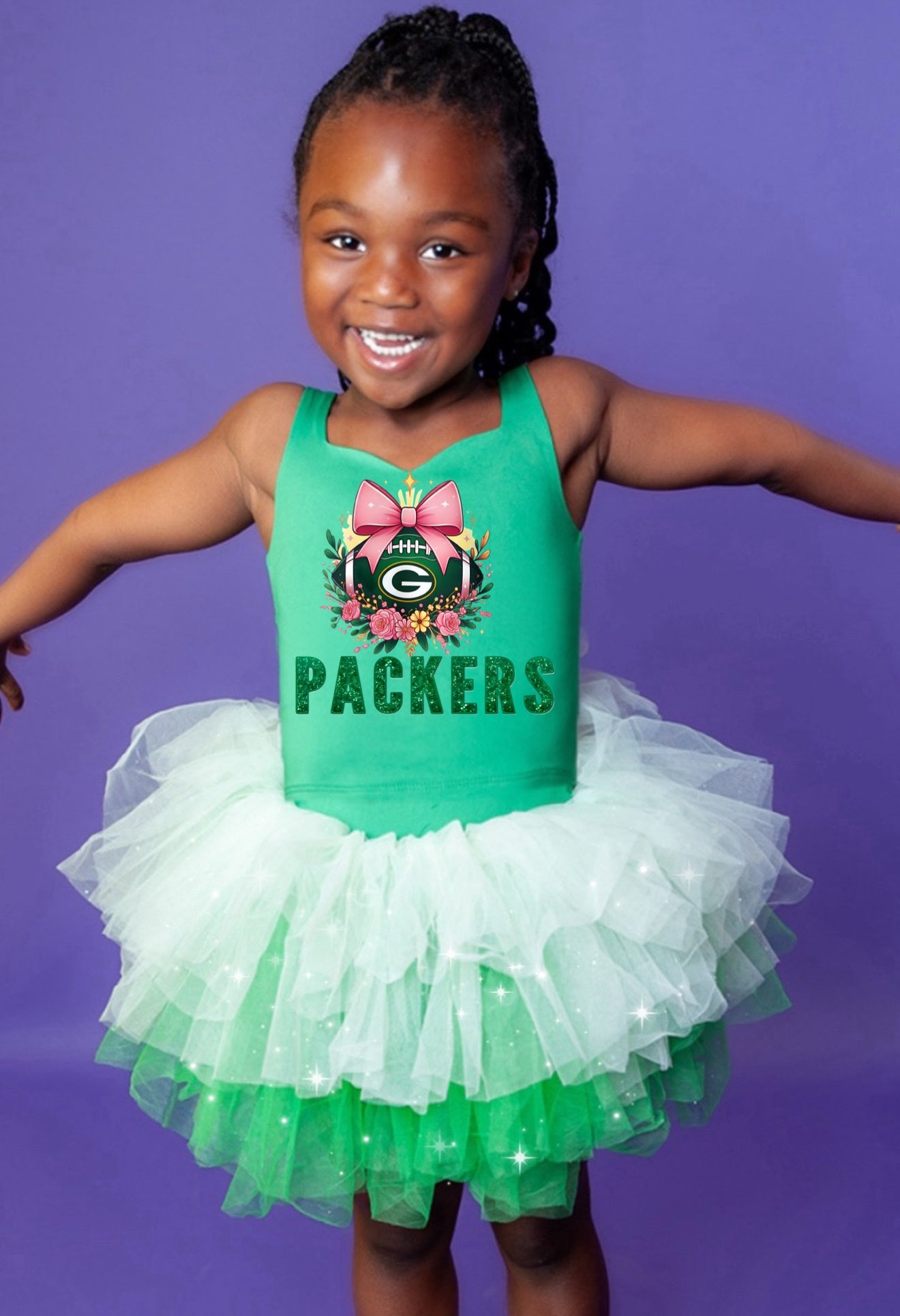 Packers two piece tutu set full coverage (select your design and tutu)