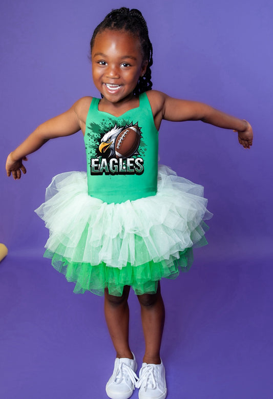 Eagles two piece tutu set full coverage (select your design and tutu)