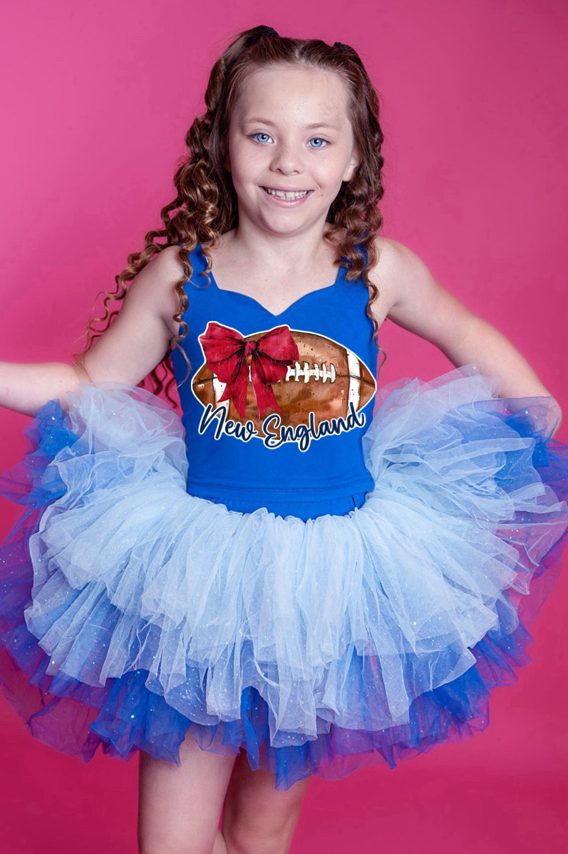 Patriots two piece tutu set full coverage (select your design and tutu)
